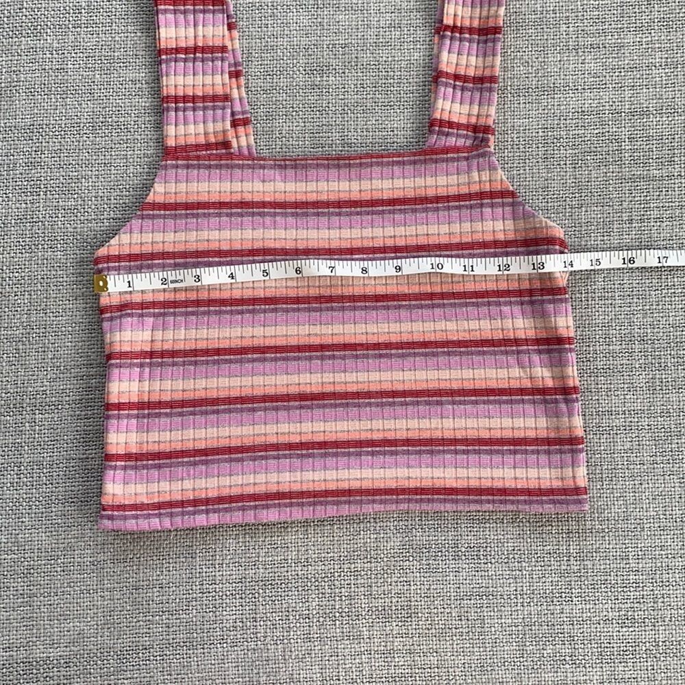 American Eagle 90’s Ribbed Multicolor Crop Top - Picture 3 of 5